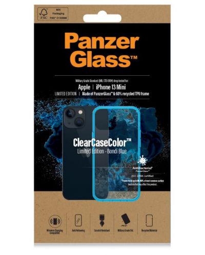 Калъф PanzerGlass - ClearCase, iPhone 13 mini, прозрачен/син - 3