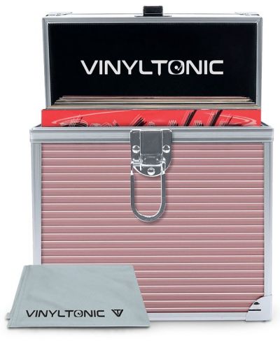 Калъф за грамофонни плочи Vinyl Tonic - VT05RG, розов - 1