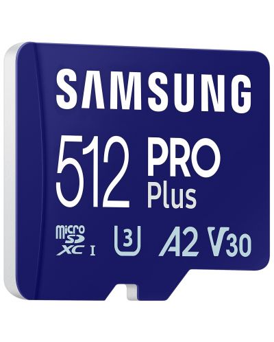 Карта памет Samsung - PRO Plus, 512GB, microSDXC + адаптер - 5