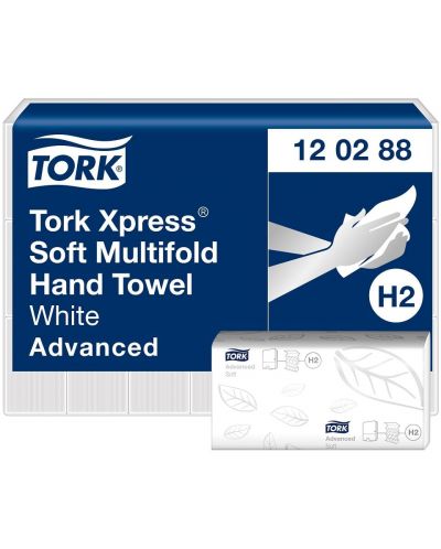 Кърпи за ръце Tork - Xpress Multifold Advanced, H2, двупластови, 21 х 136 кърпи - 3