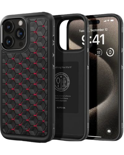 Калъф Spigen - Cryo Armor, iPhone 15 Pro Max, Cryo Red - 3