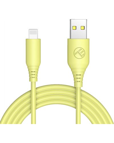 Кабел Tellur - TLL155397, USB-A/Lightning, 1 m, жълт - 1