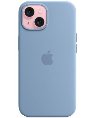 Калъф Apple - Silicone MagSafe, iPhone 15, Winter Blue - 4