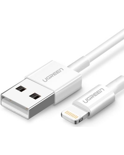 Кабел Ugreen - US155, USB-A/Lightining, 2 m, бял - 2