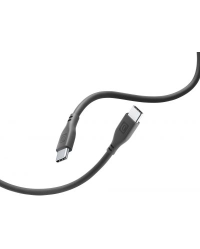 Кабел Cellularline - Soft, USB-C/USB-C, 1.2 m, черен - 2