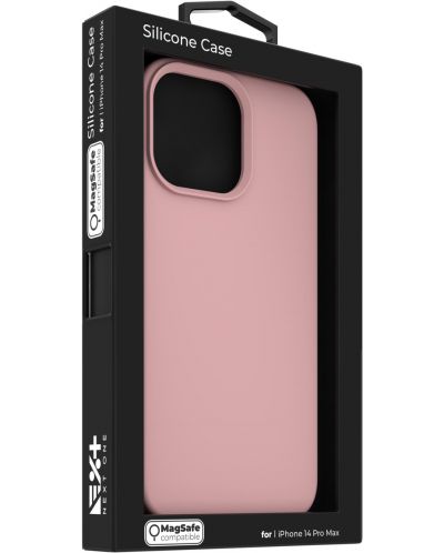 Калъф Next One - Silicon MagSafe, iPhone 14 Pro Max, розов - 8