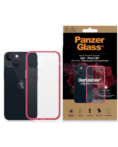 Калъф PanzerGlass - ClearCase, iPhone 13 mini, прозрачен/червен - 3