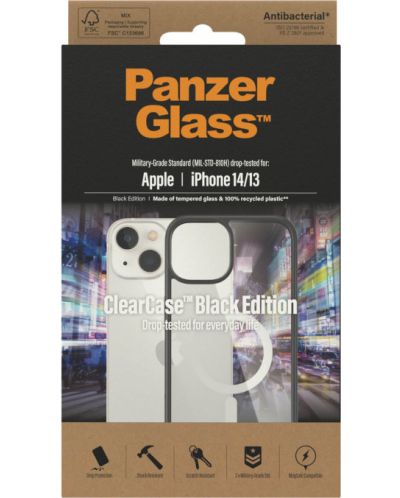 Калъф PanzerGlass - ClearCase MagSafe, iPhone 14/13, черен - 3