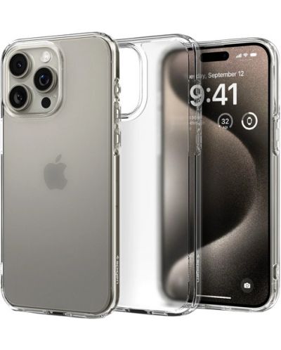 Калъф Spigen - Ultra Hybrid, iPhone 15 Pro Max, Crystal Clear - 3