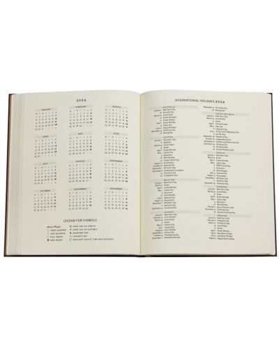 Календар-бележник Paperblanks Anemone - 18 х 23 cm, 88 листа, 2024 - 5