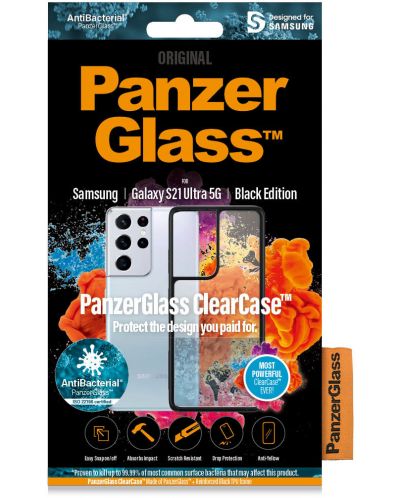 Калъф PanzerGlass - ClearCase, Galaxy S21 Ultra, черен - 4