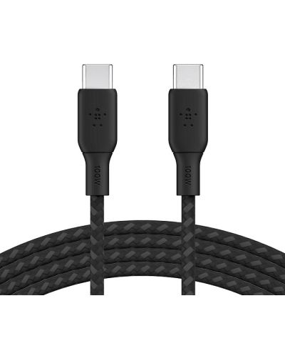 Кабел Belkin - Boost Charge, braided, USB-C/USB-C, 2 m, черен - 3