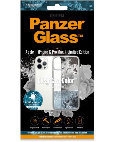 Калъф PanzerGlass - Clear, iPhone 12 Pro Max, прозрачен/сив - 2