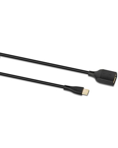 Кабел QED - Connect QE8191, USB-A/USB-C, 0.15m, черен - 2
