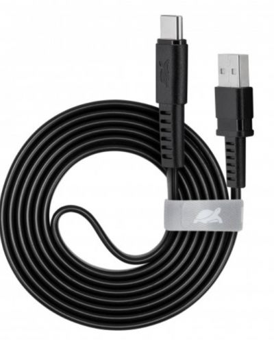 Кабел Rivacase - PS6002BK21, USB-C/USB-A, 2.1 m, черен - 2