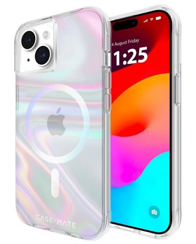 Калъф Case-Mate - Soap Bubble MagSafe, iPhone 15, многоцветен - 5