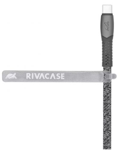 Кабел Rivacase - PS6105GR21, USB-C/USB-C, 2.1 m, сив - 5