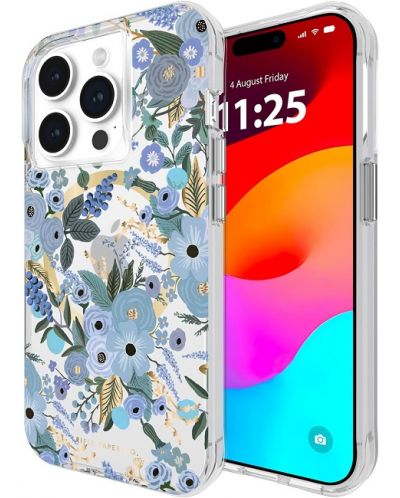 Калъф Case-Mate - Rifle Paper Garden Party Blue MagSafe, iPhone 15 Pro Max - 2