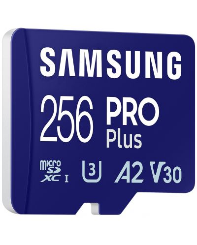 Карта памет Samsung - PRO Plus, 256GB, microSDXC + адаптер - 6