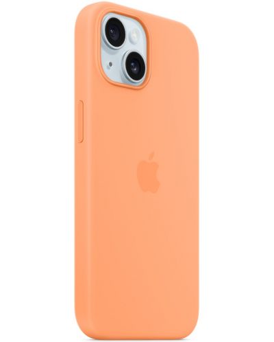 Калъф Apple - Silicone MagSafe, iPhone 15, Orange Sorbet - 2