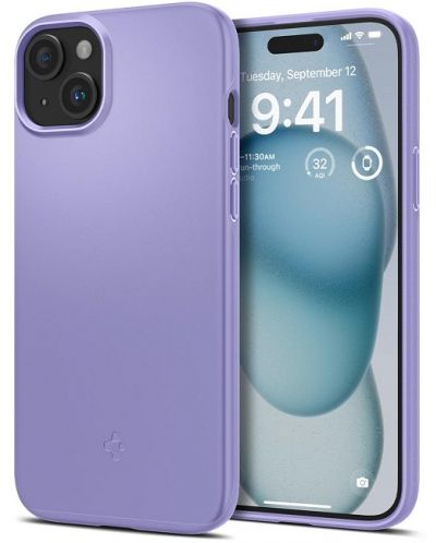 Калъф Spigen - Thin Fit, iPhone 15, Iris Purple - 1