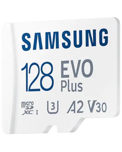 Карта памет Samsung - EVO Plus, 128GB, microSDXC, Class10 + адаптер - 2
