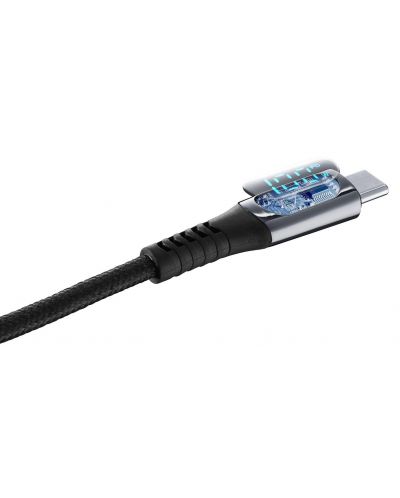 Кабел Cellularline - 10447, USB-C/USB-C, LCD дисплей, 2 m, бял - 2
