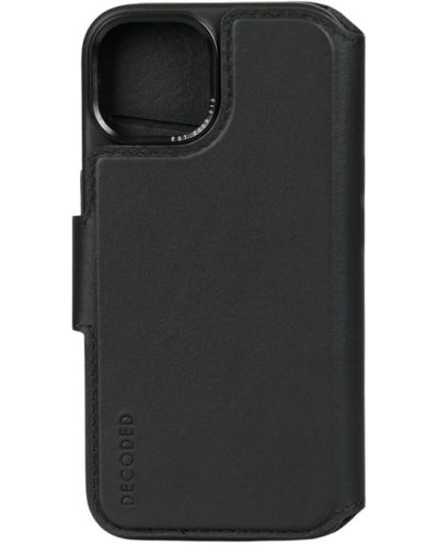 Калъф Decoded - Leather Detachable Wallet, iPhone 15, черен - 3