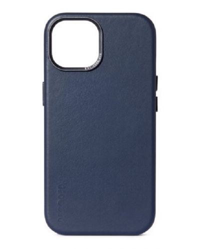 Калъф Decoded - Leather, iPhone 15, син - 1