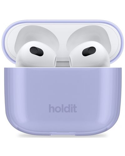 Калъф за слушалки Holdit - SeeThru, AirPods 3, Lavender - 1