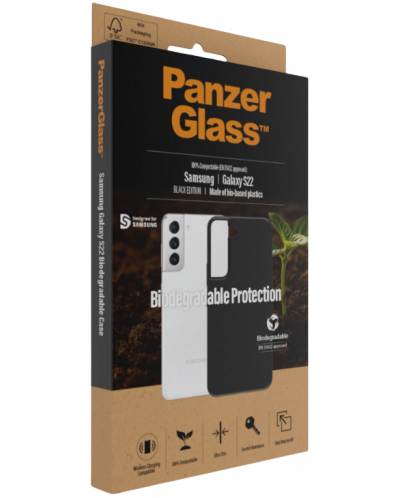 Калъф PanzerGlass - Biodegradable, Galaxy S22, черен - 5