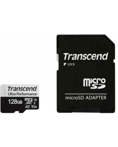 Карта памет Transcend - Ultra Performance, 128GB, microSDXC + адаптер - 1