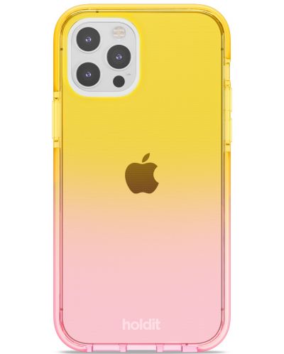 Калъф Holdit - SeeThru, iPhone 12/12 Pro, Bright Pink/Orange Juice - 1