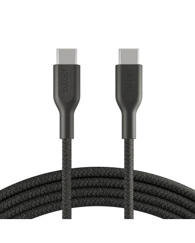 Кабел Belkin - Playa, USB-C/USB-C, braided, 1 m, черен - 1