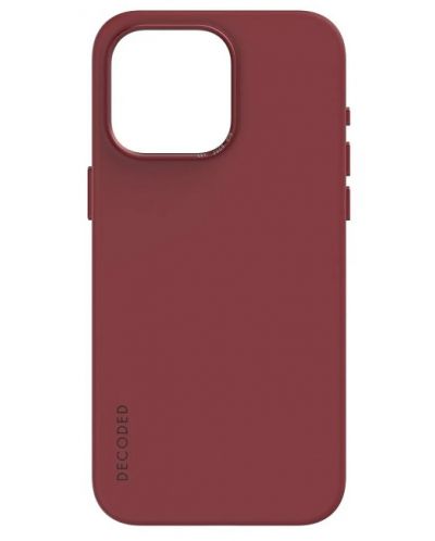 Калъф Decoded - AntiMicrobial Silicone, iPhone 15 Pro Max, червен - 1