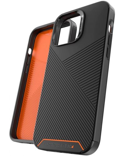 Калъф Gear4 - Denali Snap, iPhone 13 Pro Max, черен/оранжев - 3