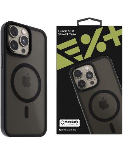 Калъф Next One - Black Mist Shield MagSafe, iPhone 15 Pro, черен - 1