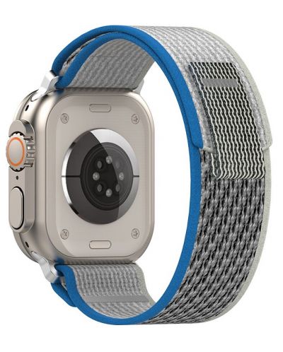 Каишка Techsuit - W039 Nylon, Apple Watch, 38/40/41 mm, сива/синя - 2