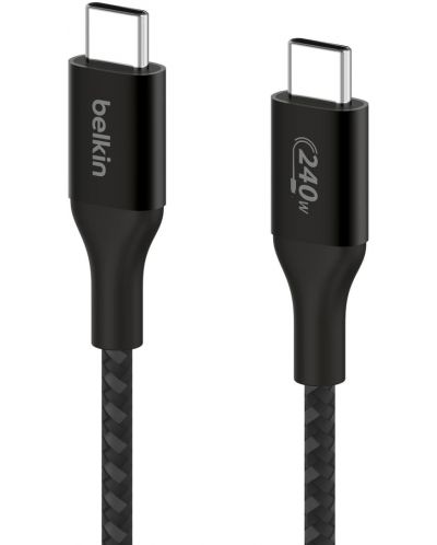 Кабел Belkin - Boost Charge, USB-C/USB-C, 240W, 2 m, черен - 1