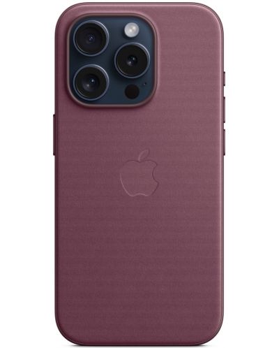 Калъф Apple - FineWoven MagSafe, iPhone 15 Pro, Mulberry - 4