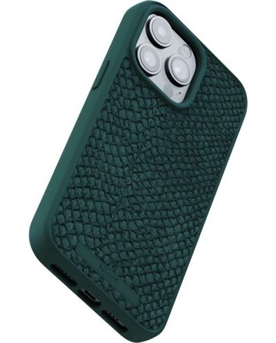 Калъф Njord - Salmon Leather MagSafe, iPhone 15 Pro Max, зелен - 6