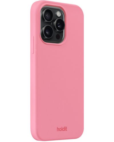 Калъф Holdit - Silicone, iPhone 15 Pro, Rouge Pink - 3