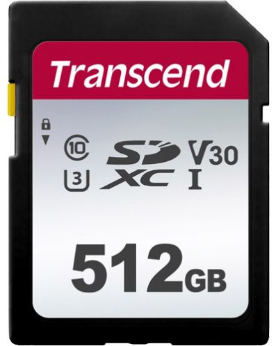 Карта памет Transcend - 512GB, SDXC, UHS-I U3 Class10 - 1