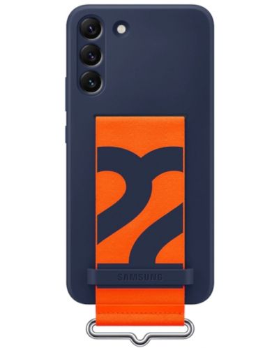 Калъф Samsung - Silicone Strap, Galaxy S22 Plus, син - 1