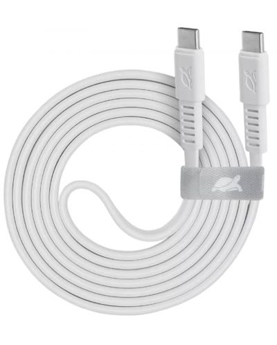 Кабел Rivacase - PS6005WT21, USB-C/USB-C, 2.1 m, бял - 1