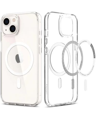 Калъф Spigen - Ultra Hybrid Mag, iPhone 14/13, бял/прозрачен - 9