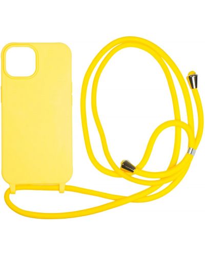 Калъф Mobile Origin - Lanyard, iPhone 15, Yellow - 1