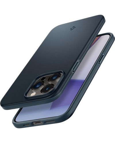 Калъф Spigen - Thin Fit, iPhone 14 Pro, сив - 5
