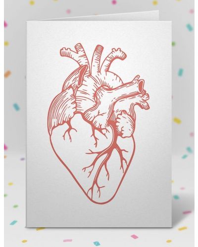 Картичка Мазно.бг - Анатомично сърце-1 - 2