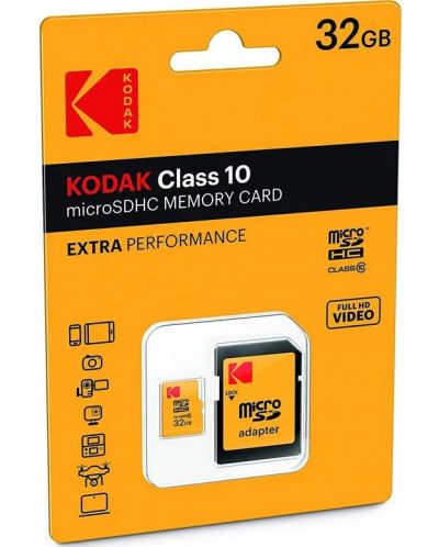 Карта памет Kodak - 32GB, microSDHC, Class10 EXTRA - 1